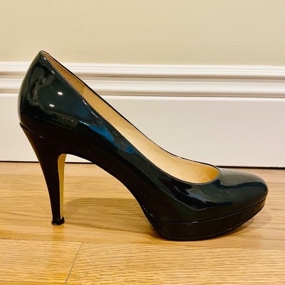 Enzo Angliani Pumps navy lacquer platform pumps Y2K - Picture 1 of 4